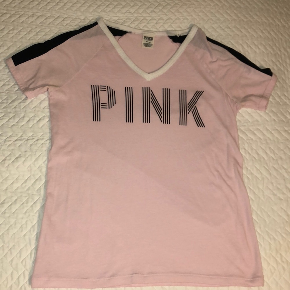 light pink VS PINK tee